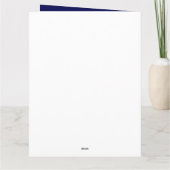 Blauw Rood Wit Afstuderen Classic Bedankkaart (Achterkant)