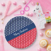 Blauw Rood Wit Boom Waterverf Papier Bord (Feest)