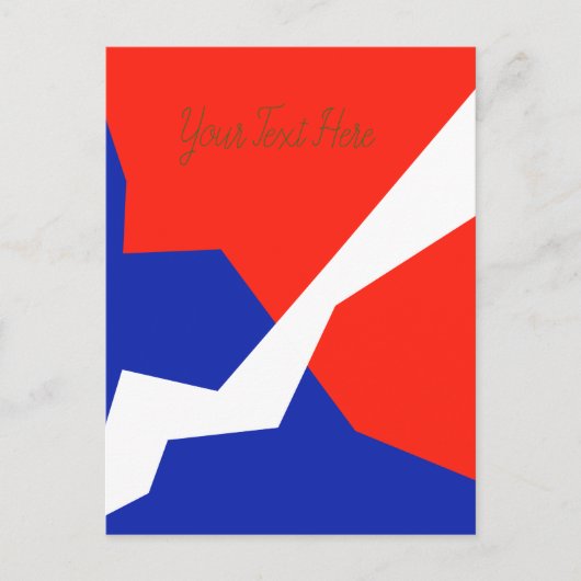 Blauw Rood Wit Item Briefkaart (Voorkant)
