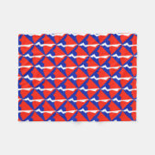Blauw Rood Wit Item Fleece Deken (Voorkant (Horizontaal))