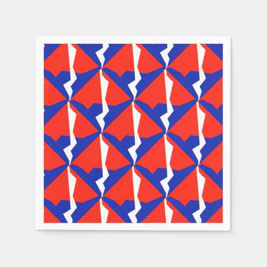 Blauw Rood Wit Item Servet (Voorkant)