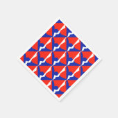 Blauw Rood Wit Item Servet (Hoek)