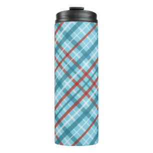 BLAUW ROOD WIT KERSTPATRONEN THERMOSBEKER
