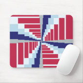 Blauw rood wit muismat (Met muis)
