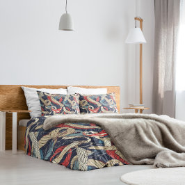 Blauw Rood Wit Nautisch Touwpatroon Kussensloop