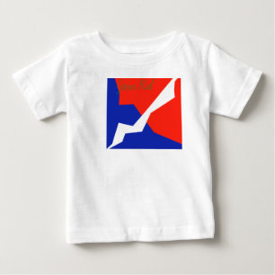 Blauw rood wit object