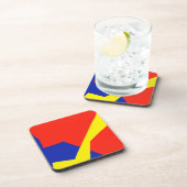 Blauw rood wit object bier onderzetter (Rechterzijde)