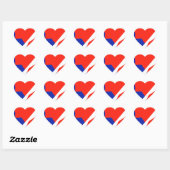Blauw rood wit object hart sticker (Vel)