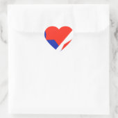 Blauw rood wit object hart sticker (Tas)
