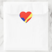 Blauw rood wit object hart sticker (Tas)