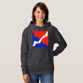 Blauw rood wit object hoodie (Voorkant volledig)