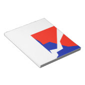Blauw rood wit object notitieblok (Schuin)