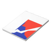 Blauw rood wit object notitieblok (Linkerzijde)