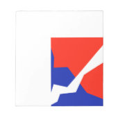 Blauw rood wit object notitieblok (Voorkant)