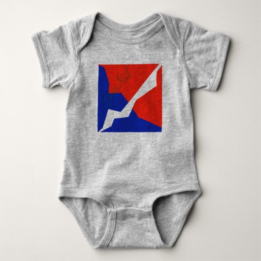 Blauw rood wit object romper (Voorkant)