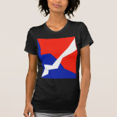 Blauw rood wit object t-shirt (Voorkant)