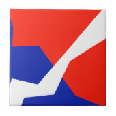 Blauw rood wit object tegeltje (Voorkant)