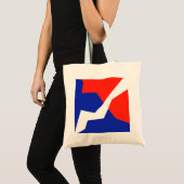 Blauw rood wit object tote bag (Voorkant (product))