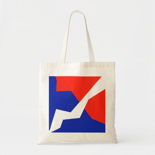 Blauw rood wit object tote bag (Voorkant)