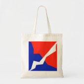 Blauw rood wit object tote bag (Voorkant)