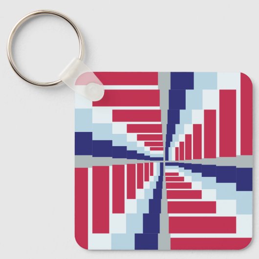 Blauw Rood Wit Sleutelhanger (Voorkant)