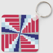 Blauw Rood Wit Sleutelhanger (Achterkant)