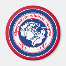  Blauw Rood Wit Spreekwoord Eiken Eikel Inkt Kunst