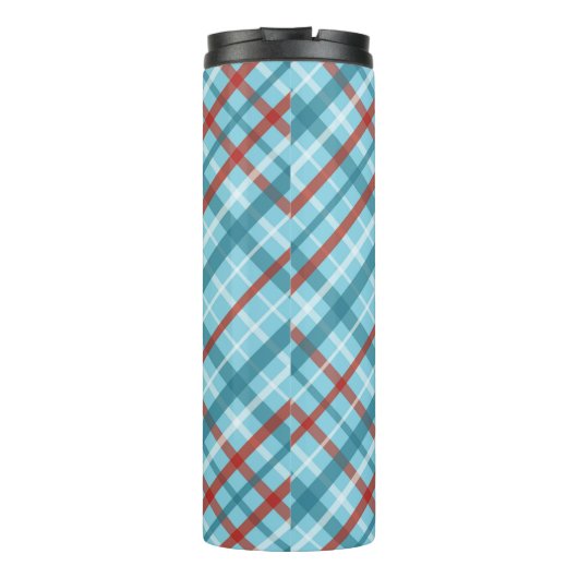 BLAUW ROOD WIT VAKANTIEPATRONEN THERMOSBEKER (Achterkant)