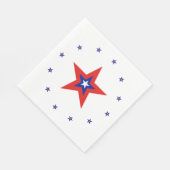 Blauw/Rood/Witte Sterring + Rood/Blauw/Witte Ster Servet (Hoek)