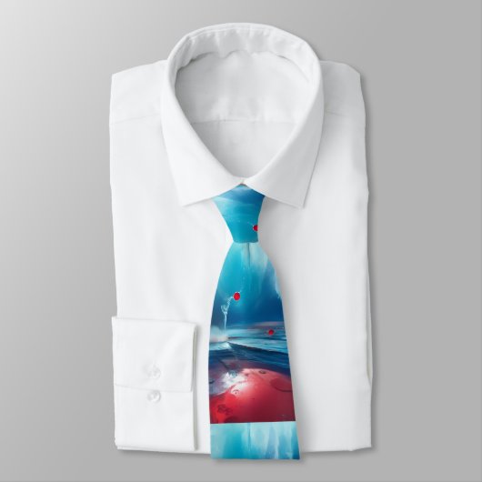 Blauw rood zee stropdas (Gebonden)