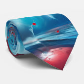 Blauw rood zee stropdas (Opgerold)