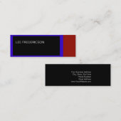 Blauw Rood Zwart Eenvoudig Vlak Visitekaartje (Voorkant / Achterkant)