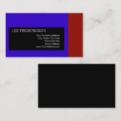 Blauw Rood Zwart Eenvoudig Vlak Visitekaartje (Voorkant / Achterkant)