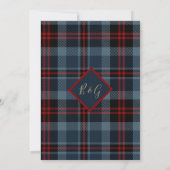 Blauw Rood Zwart Schots Keltisch tartan patroon Kaart (Achterkant)