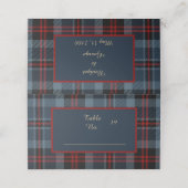 Blauw Rood Zwart Schots Keltisch tartan patroon Plaatskaartje (Buitenkant ongevouwen)