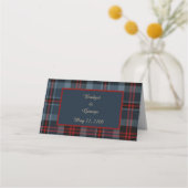 Blauw Rood Zwart Schots Keltisch tartan patroon Plaatskaartje (Achterkant)