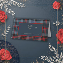 Blauw Rood Zwart Schots Keltisch tartan patroon