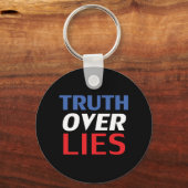 Blauw rood zwart zwart sleutelhanger (Voorkant)