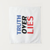 Blauw rood zwart zwart wandkleed (Voorkant)