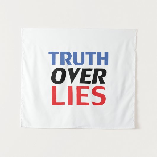 Blauw rood zwart zwart wandkleed (Voorkant (horizontaal))