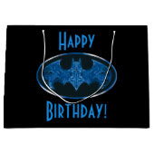 Blauw Rook Vleermuis Symbool Large Cadeautasje (Voorkant)