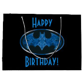 Blauw Rook Vleermuis Symbool Large Cadeautasje (Achterkant)