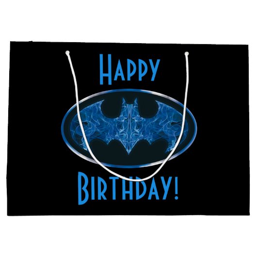 Blauw Rook Vleermuis Symbool Large Cadeautasje (Achterkant)