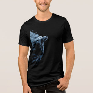 Blauw Rook Wolf T-Shirt Mystieke Wolf Grafisch D