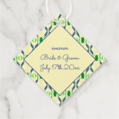 Blauw Roos aquarel papier Bedankjes Labels (Achterkant)