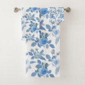 Blauw Roos Bad Handdoek (Insitu)