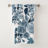 Blauw roos bad handdoek (Insitu)