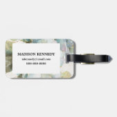 Blauw Roos Bagagelabel (Achterkant horizontaal)