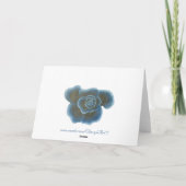 Blauw Roos Bloem, Bewaar de datumkaarten, bruiloft Aankondiging (Achterkant)