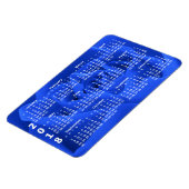 Blauw Roos bloemblaadjes 2018 Kalender Magneet (Linkerzijde)